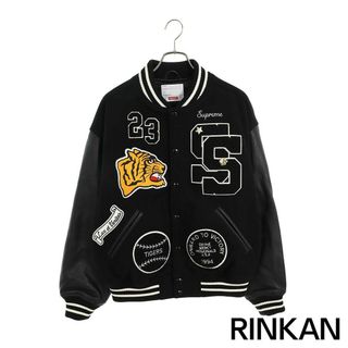 シュプリーム(Supreme)のシュプリーム  23AW  Tiger Varsity Jacket 袖レザータイガーワッペンバーシティジャケットブルゾン メンズ M(ブルゾン)