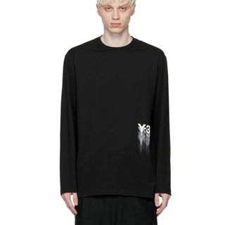 ワイスリー(Y-3)の送料無料 2 Y-3 ワイスリー GFX LS TEE IZ3122 ブラック Tシャツ カットソー 長袖 男女兼用 size M(Tシャツ/カットソー(七分/長袖))