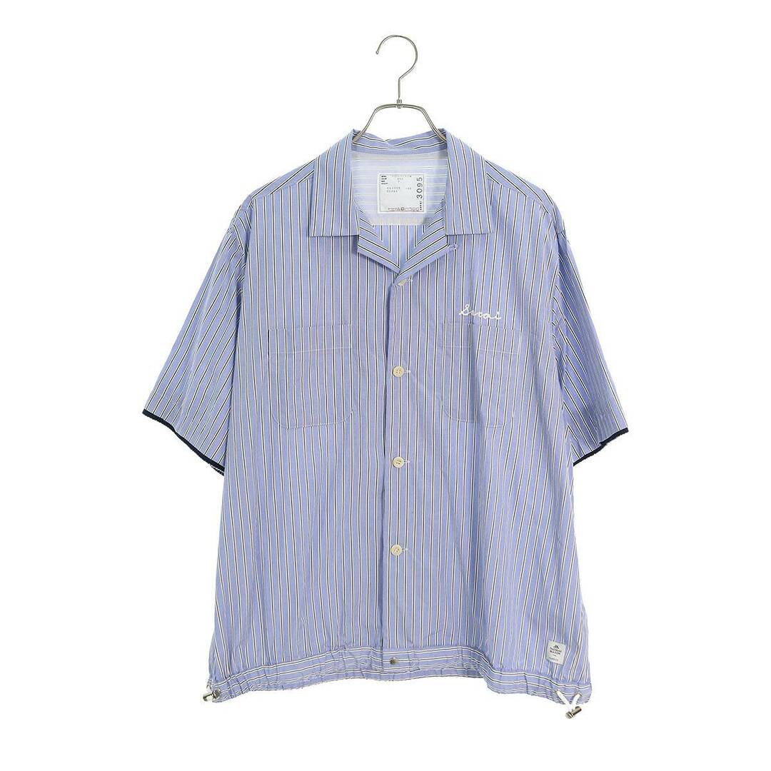 sacai(サカイ)のサカイ  23SS  23-03095M Thomas Mason Cotton Poplin Shirt ポプリンストライプ半袖シャツ メンズ 2 メンズのトップス(シャツ)の商品写真