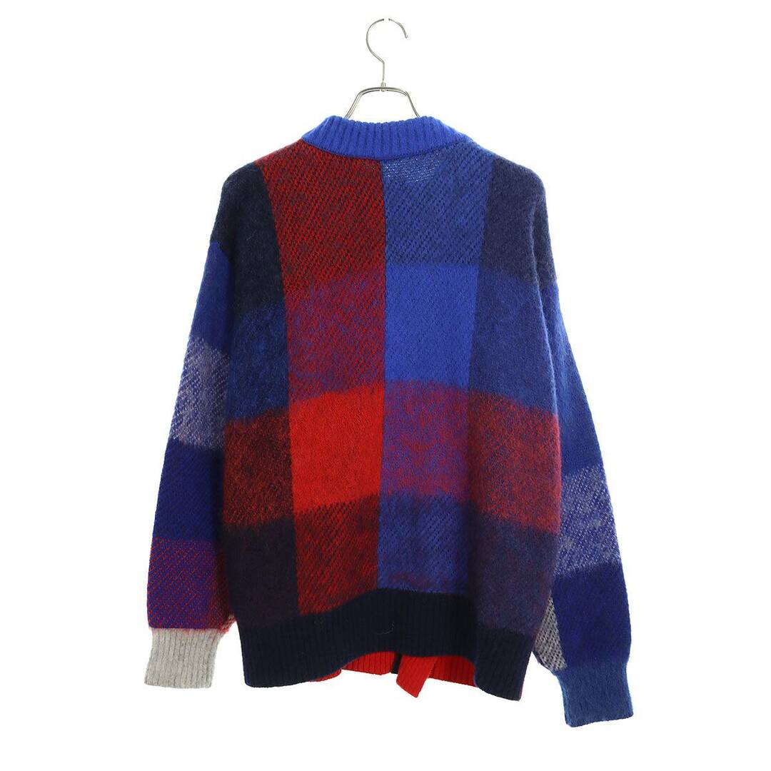 sacai(サカイ)のサカイ  22AW  22-02857M Plaid Knit Blouson チェックジップニット メンズ 3 メンズのトップス(ニット/セーター)の商品写真