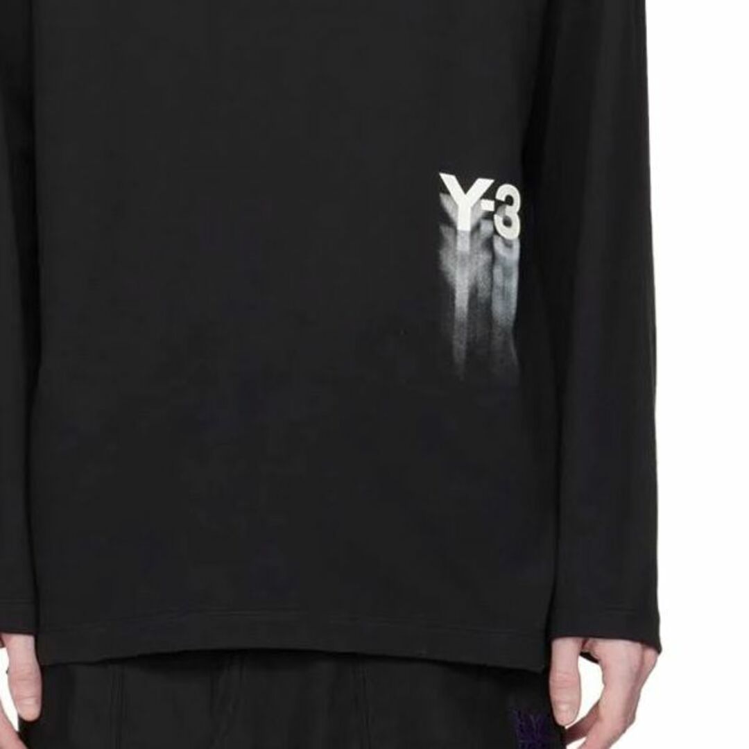 Y-3(ワイスリー)の送料無料 2 Y-3 ワイスリー GFX LS TEE IZ3122 ブラック Tシャツ カットソー 長袖 男女兼用 size M レディースのトップス(Tシャツ(長袖/七分))の商品写真