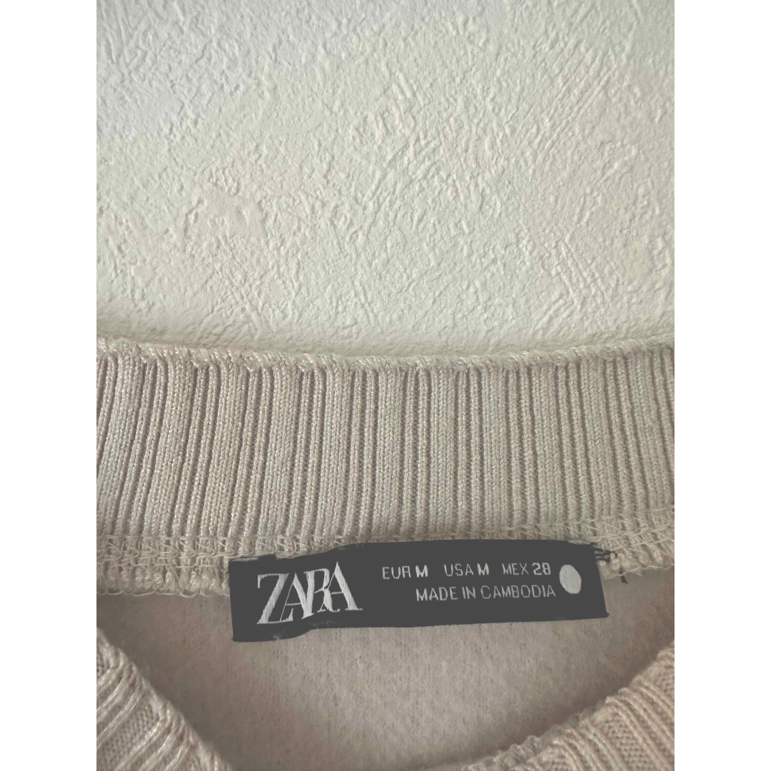 ZARA(ザラ)のZARA ザラ　RIBBED リブ　スウェットニット　M レディースのトップス(ニット/セーター)の商品写真