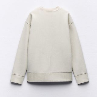 ザラ(ZARA)のZARA ザラ　RIBBED リブ　スウェットニット　M(ニット/セーター)