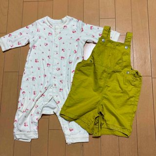 プチバトー(PETIT BATEAU)のロンパース2枚セット(ロンパース)