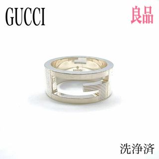 グッチ(Gucci)のグッチ ワイド リング ブランデッド G SV925 シルバー 刻印10 約9号(リング(指輪))