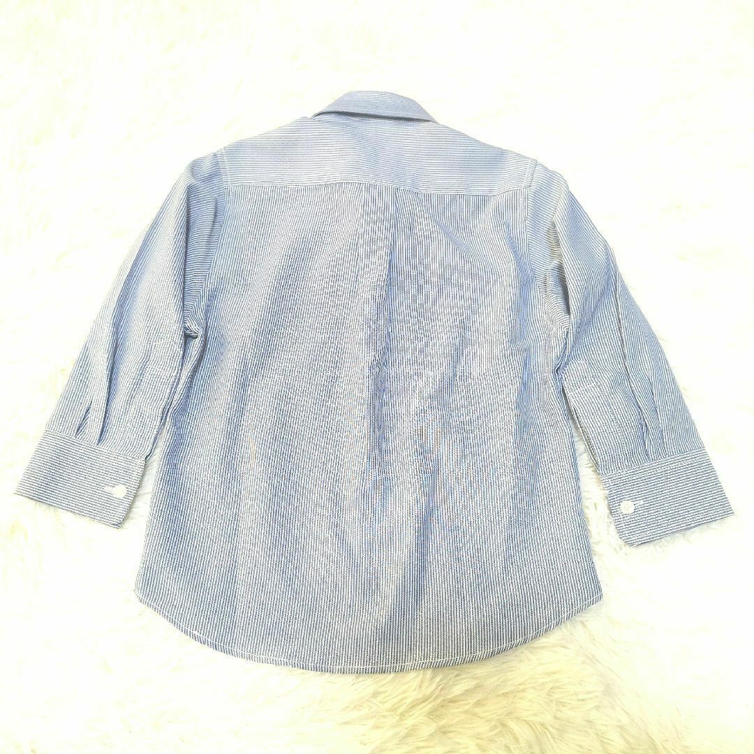 【美品】オリバーハウス フォーマル 100㎝ 男の子 黒　シャドーストライプ キッズ/ベビー/マタニティのキッズ服男の子用(90cm~)(ドレス/フォーマル)の商品写真