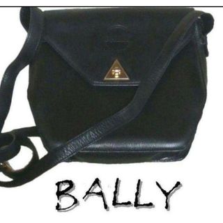 バリー(Bally)の超希少❤バリー❤BALLY❤ショルダーバッグ❤ブラック❤黒❤斜め掛け❤無地❤ロゴ(ショルダーバッグ)