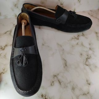 ザラ(ZARA)の美品 人気 ZARA MAN タッセルローファー 28.5cm ネイビー(その他)