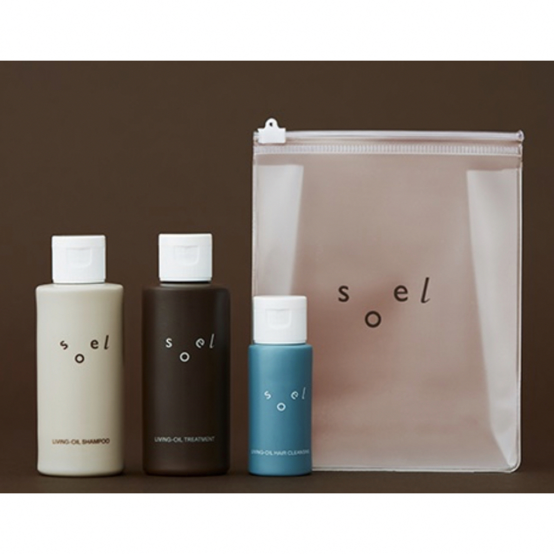 Cosme Kitchen(コスメキッチン)の新品未開封【soel】HAIRCARE トライアルキット コスメ/美容のヘアケア/スタイリング(シャンプー/コンディショナーセット)の商品写真