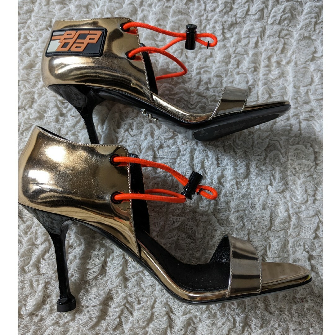 PRADA - PRADA プラダ◇サンダル メタリック ゴールド 36◇未 PRADA - PRADA プラダ◇サンダル メタリック ゴールド 36◇未