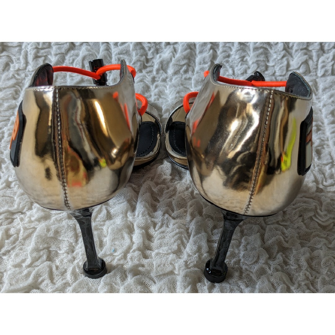 PRADA - PRADA プラダ◇サンダル メタリック ゴールド 36◇未 PRADA - PRADA プラダ◇サンダル メタリック ゴールド 36◇未