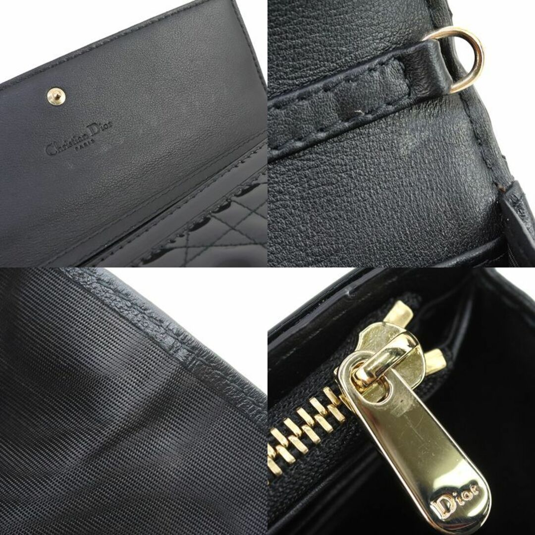 Dior(ディオール)のディオール 長財布 ウォレット バッグ レディース チェーンウォレット ブラック 新品同様 8721 レディースのバッグ(ショルダーバッグ)の商品写真