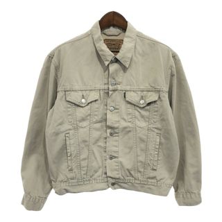 リーバイス(Levi's)の90年代 Levi's リーバイス 70503 コットンツイル トラッカー ジャケット アウター アメカジ ユーロ ベージュ (メンズ L) 中古 古着 P8444(その他)