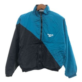 リーボック(Reebok)のReebok リーボック ナイロン ジャケット アウター スポーツ ブルー (メンズ S) 中古 古着 P8445(その他)