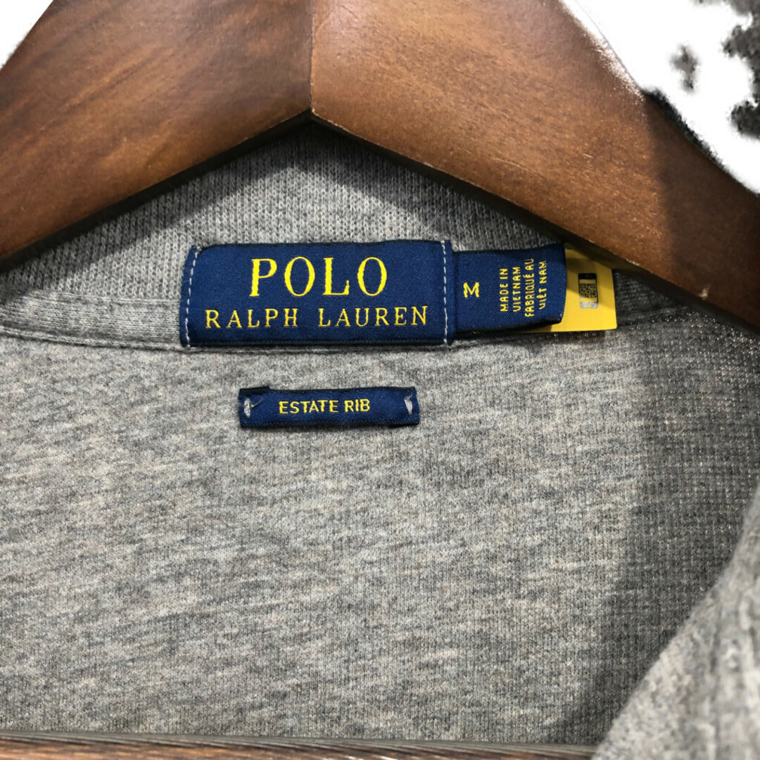 POLO RALPH LAUREN(ポロラルフローレン)の2000年代～ Polo by Ralph Lauren ポロ ラルフローレン ハイネック スウェット トップス ハーフジップ グレー (メンズ M) 中古 古着 P8639 メンズのトップス(スウェット)の商品写真