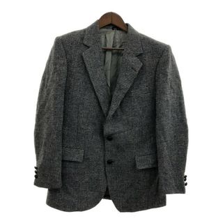 80年代 USA製 Harris Tweed ハリスツイード ウール テーラードジャケット アウター グレー (メンズ 40) 中古 古着 P8944(テーラードジャケット)