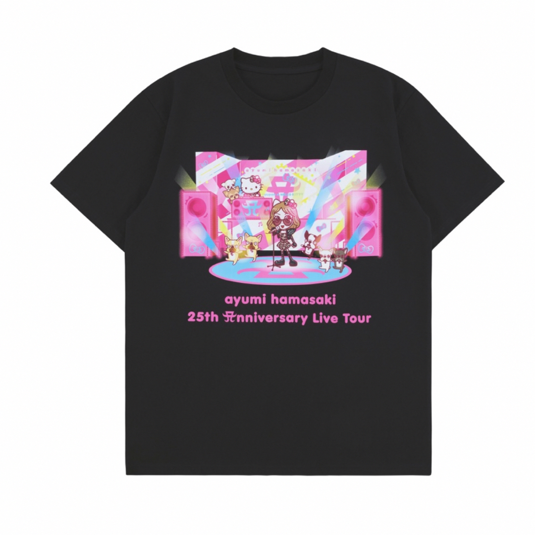 浜崎あゆみ 25th Anniversary LIVEグッズ Tシャツ ブラック 浜崎あゆみ 25th Anniversary LIVEグッズ Tシャツ ブラック