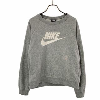 ナイキ(NIKE)のナイキ 長袖 スウェット トレーナー M グレー NIKE トレーナー レディース 古着 【240305】(トレーナー/スウェット)