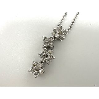 ポンテヴェキオ(PonteVecchio)のPonte Vecchio ポンテヴェキオ PV ネックレス K18 WG ホワイトゴールド ダイヤ フラワー 0.52ct 新品仕上げ(ネックレス)