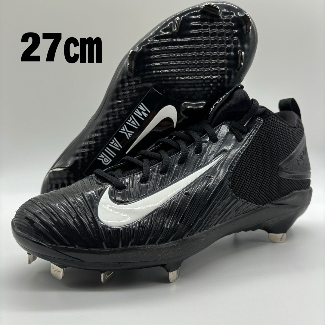 NIKE 野球 スパイク ブラック 黒 金具 27㎝ ミドルカット | フリマアプリ ラクマ NIKE 野球 スパイク ブラック 黒 金具 27㎝ ミドルカット | フリマアプリ ラクマ