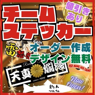 チームステッカー作成　オーダー製作　車、バイク、サークル、イベントなどに　格安(ステッカー)