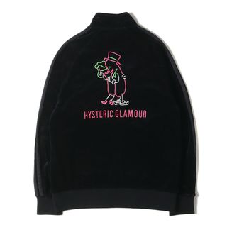 ヒステリックグラマー(HYSTERIC GLAMOUR)のHYSTERIC GLAMOUR ヒステリックグラマー ジャケット サイズ:M 19AW Stie-lo NIGHT GROOVE 刺繍 トラックジャケット ナイトグルーヴ ベロア ジャージ ジップアップ ブルゾン アウター ブラック 黒 日本製【メンズ】【中古】(その他)