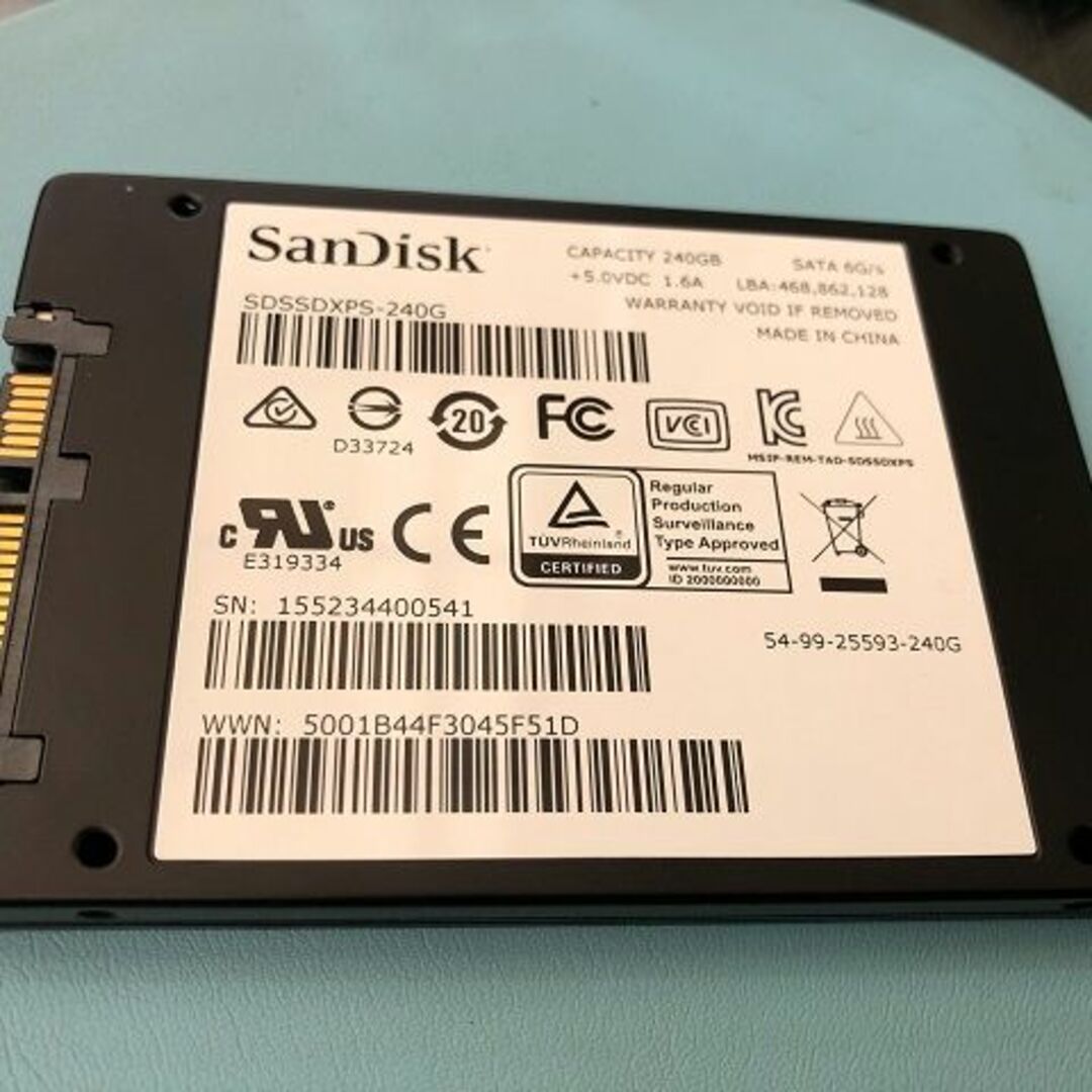 SanDisk SSD Extreme PRO 240GB SATA スマホ/家電/カメラのPC/タブレット(PCパーツ)の商品写真
