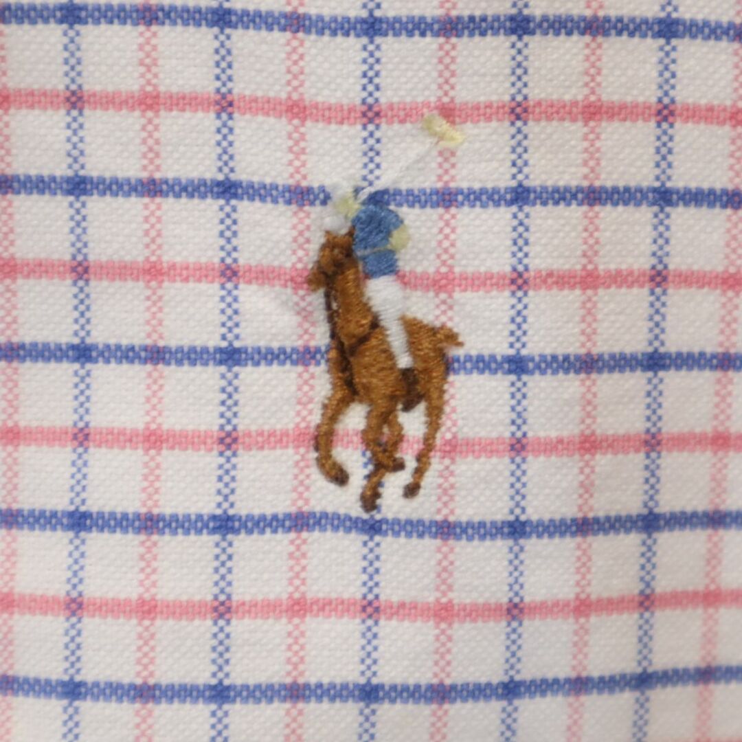 ポロバイラルフローレン チェック柄 長袖 オックスフォード ボタンダウンシャツ 16 Polo by Ralph Lauren キッズ 古着 【240305】 キッズ/ベビー/マタニティのキッズ服男の子用(90cm~)(ブラウス)の商品写真