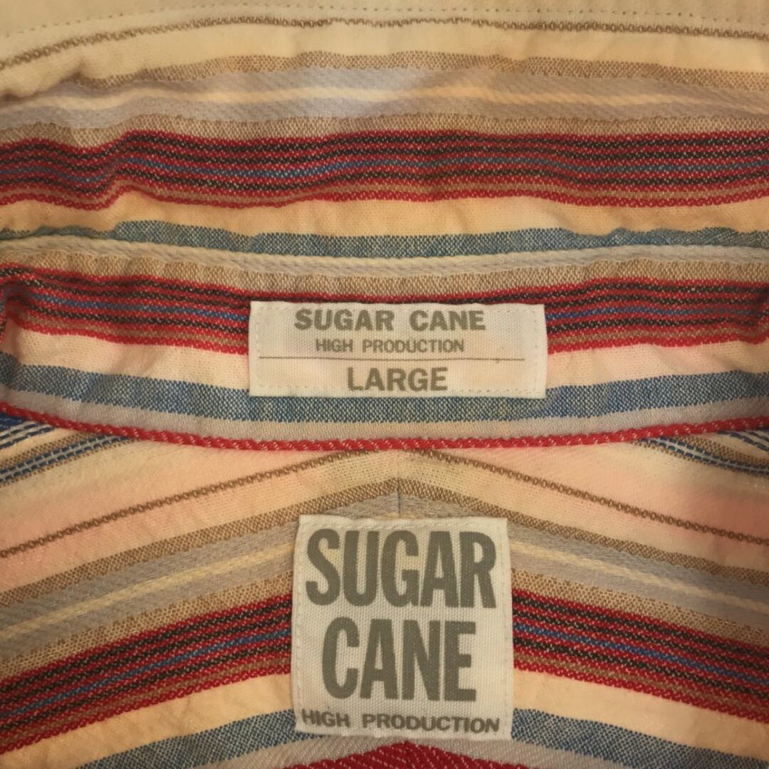 Sugar Cane(シュガーケーン)のシュガーケーン ストライプ柄 長袖 シャツ L SUGAR CANE メンズ 古着 【240305】 メンズのトップス(シャツ)の商品写真