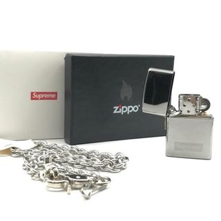 シュプリーム(Supreme)のSupreme シュプリーム ボックスロゴ Zippo ジッポ USA チェーン オイル ライター シルバー 未使用保管品 Y01(その他)