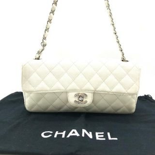 シャネル(CHANEL)の良品 CHANEL シャネル キャビアスキン ココマーク ターンロック チェーン ショルダー バッグ ホワイト m1263838(ショルダーバッグ)