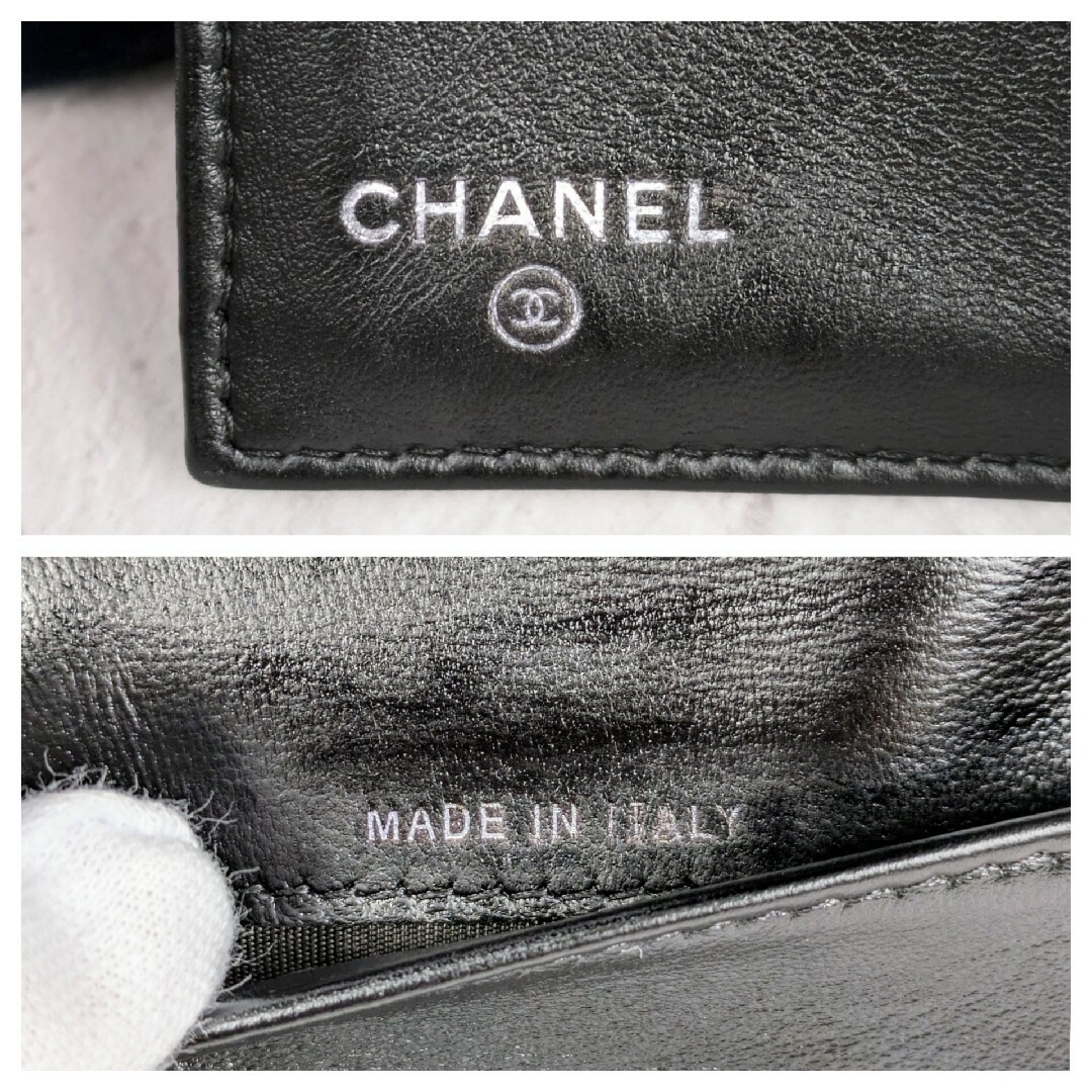 CHANEL(シャネル)の希少　CHANEL　シャネル　新型カメリア　三つ折り　ラインストーン　財布 レディースのファッション小物(財布)の商品写真