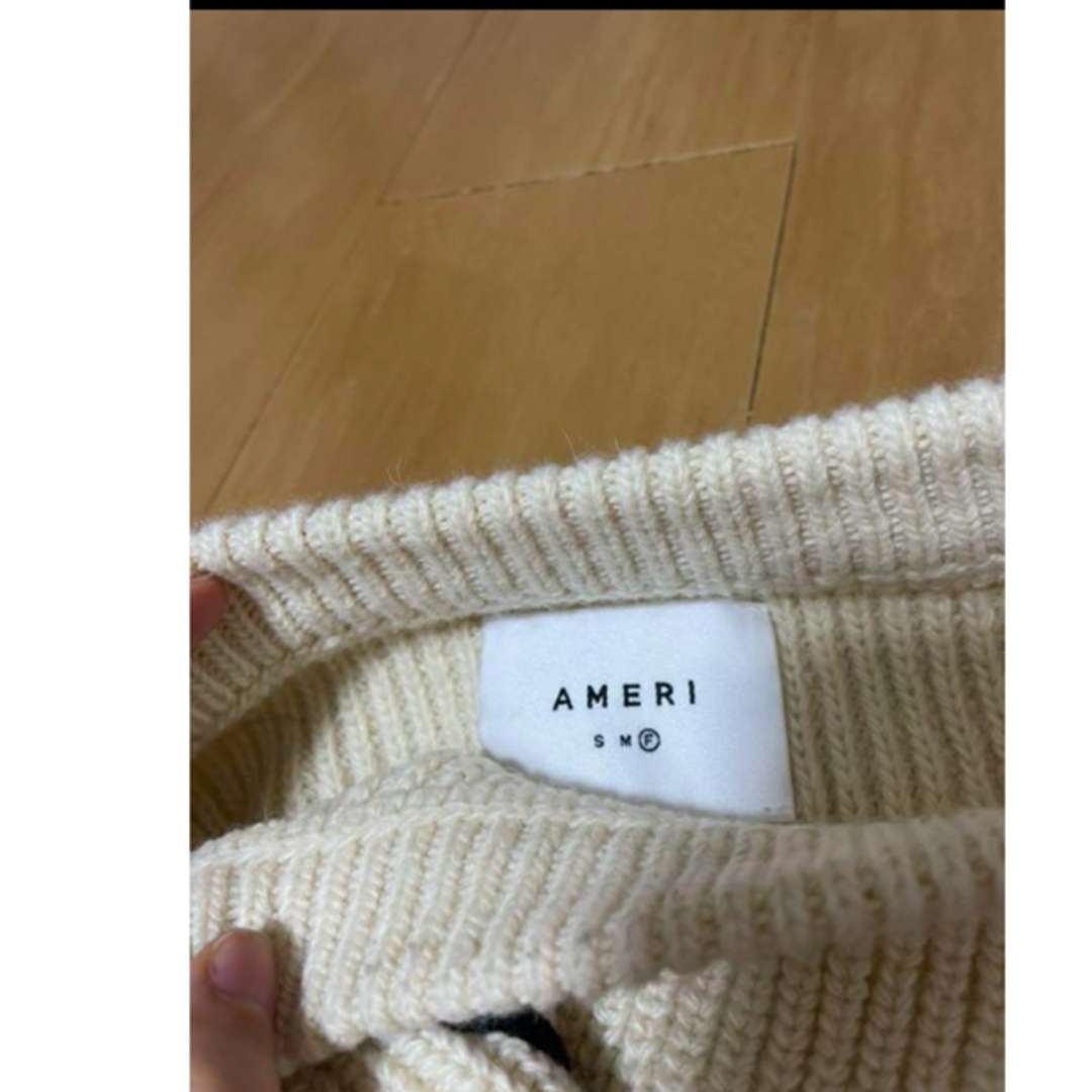 Ameri VINTAGE(アメリヴィンテージ)のameri vintage アメリ NUDE LINE KNIT ホワイト レディースのトップス(ニット/セーター)の商品写真