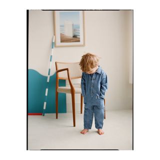 ザラキッズ(ZARA KIDS)のZARA KIDS  デニム 長袖 オールインワン(パンツ/スパッツ)