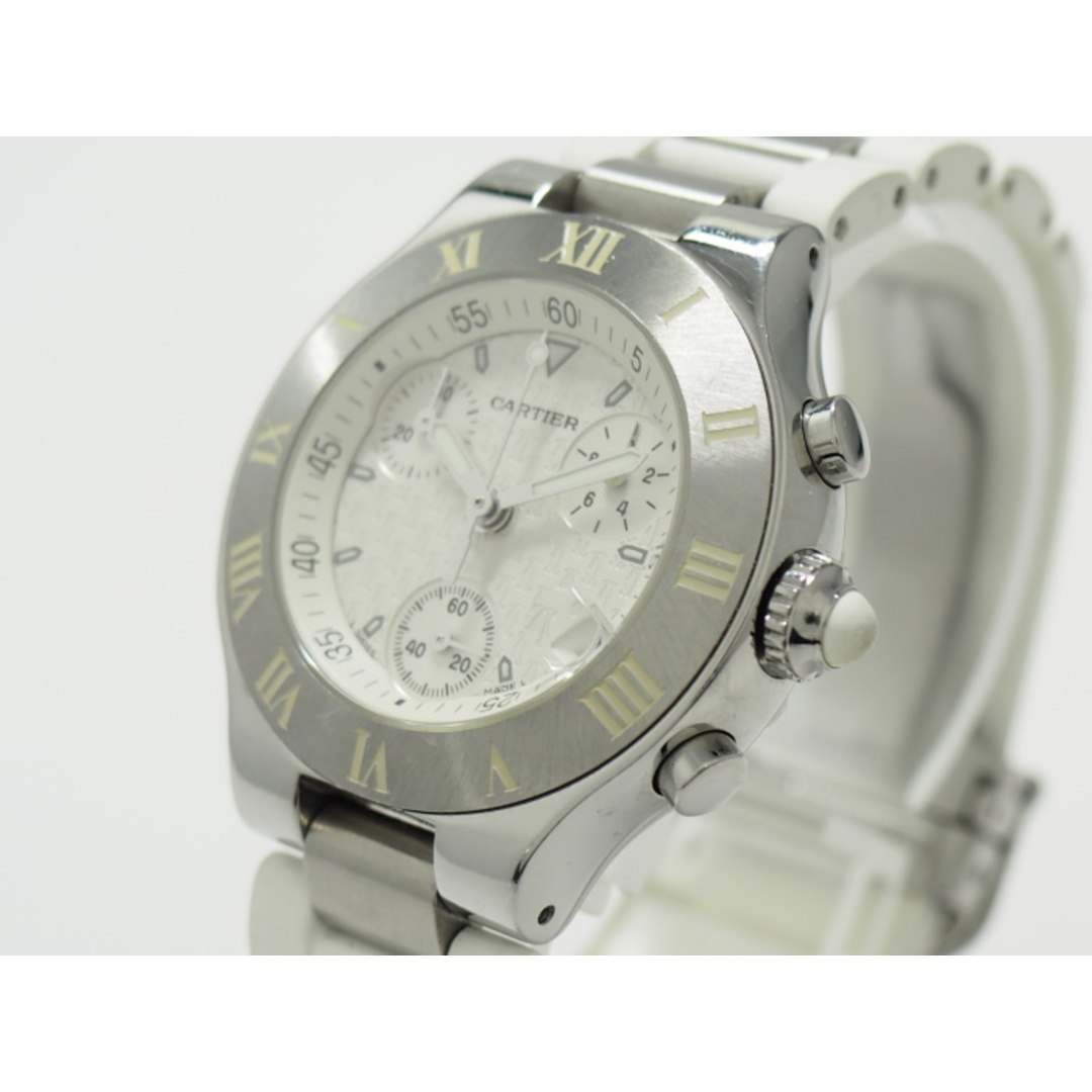 Cartier(カルティエ)のCartier マスト21 クロノスカフ デイト ボーイズ 腕時計 クォーツ メンズの時計(腕時計(アナログ))の商品写真