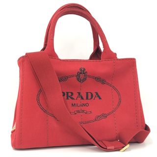 プラダ(PRADA)のPRADA カナパ 2WAY トートバッグ キャンバス レッド 1BG439(その他)