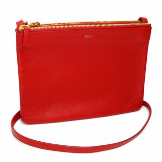 セリーヌ(celine)のCELINE トリオ ラージ ショルダーバッグ レザー レッド 171453(ショルダーバッグ)