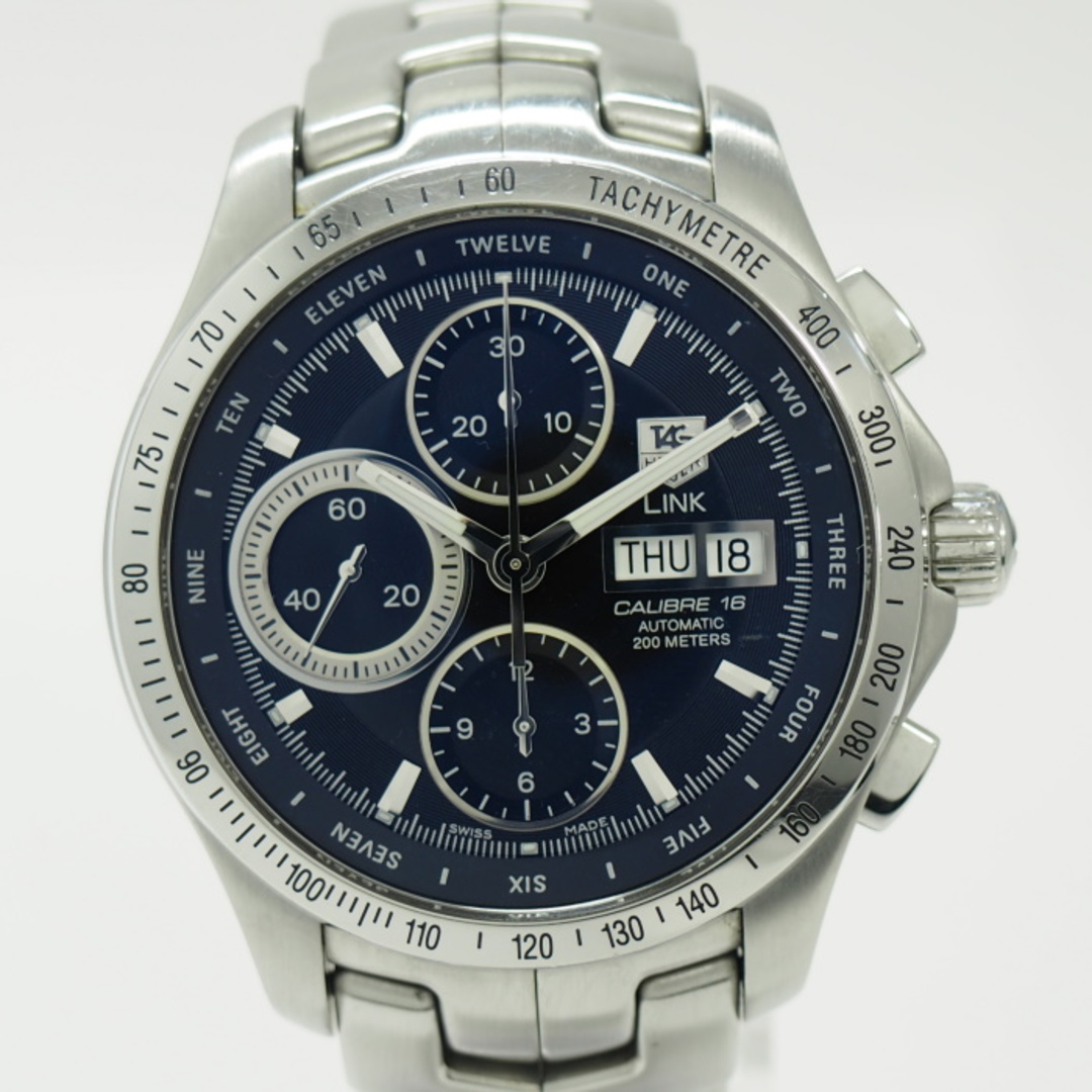 TAG Heuer(タグホイヤー)のTAG HEUER リンク メンズ 腕時計 クロノグラフ 自動巻き SS メンズの時計(腕時計(アナログ))の商品写真