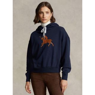 ポロラルフローレン(POLO RALPH LAUREN)の現行品　ポロラルフローレン　ポニーアップリケ フレンチテリー フーディ XS(ニット/セーター)