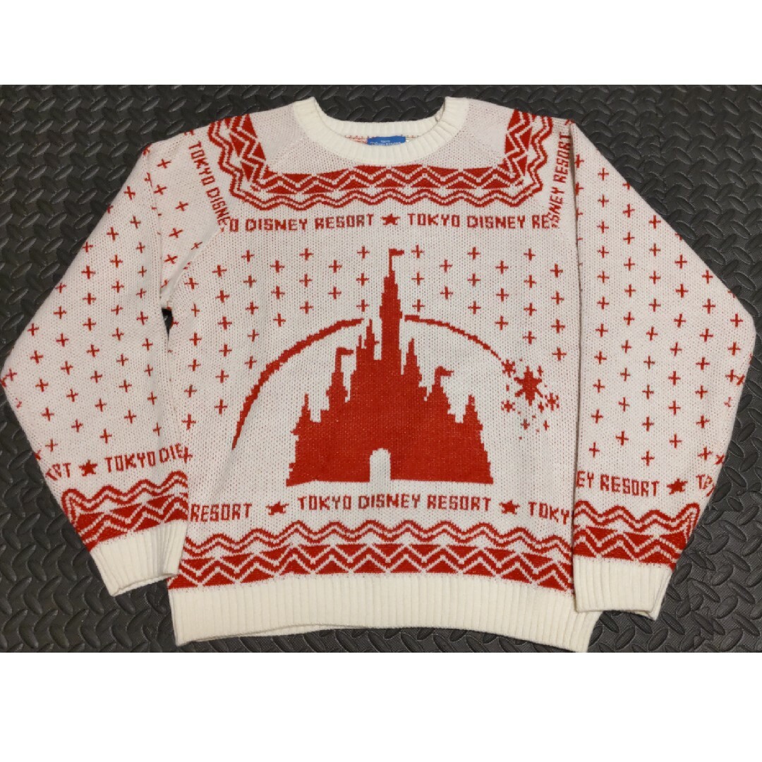 Disney(ディズニー)のディズニー シンデレラ城 ニット Lサイズ レディースのトップス(ニット/セーター)の商品写真