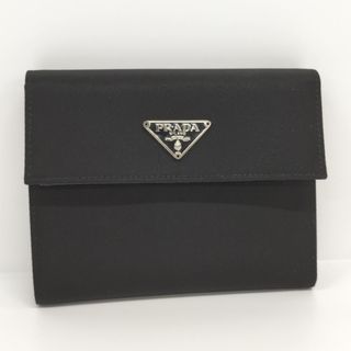 プラダ(PRADA)のPRADA 3つ折り 財布 ロゴ ナイロン ブラック(財布)