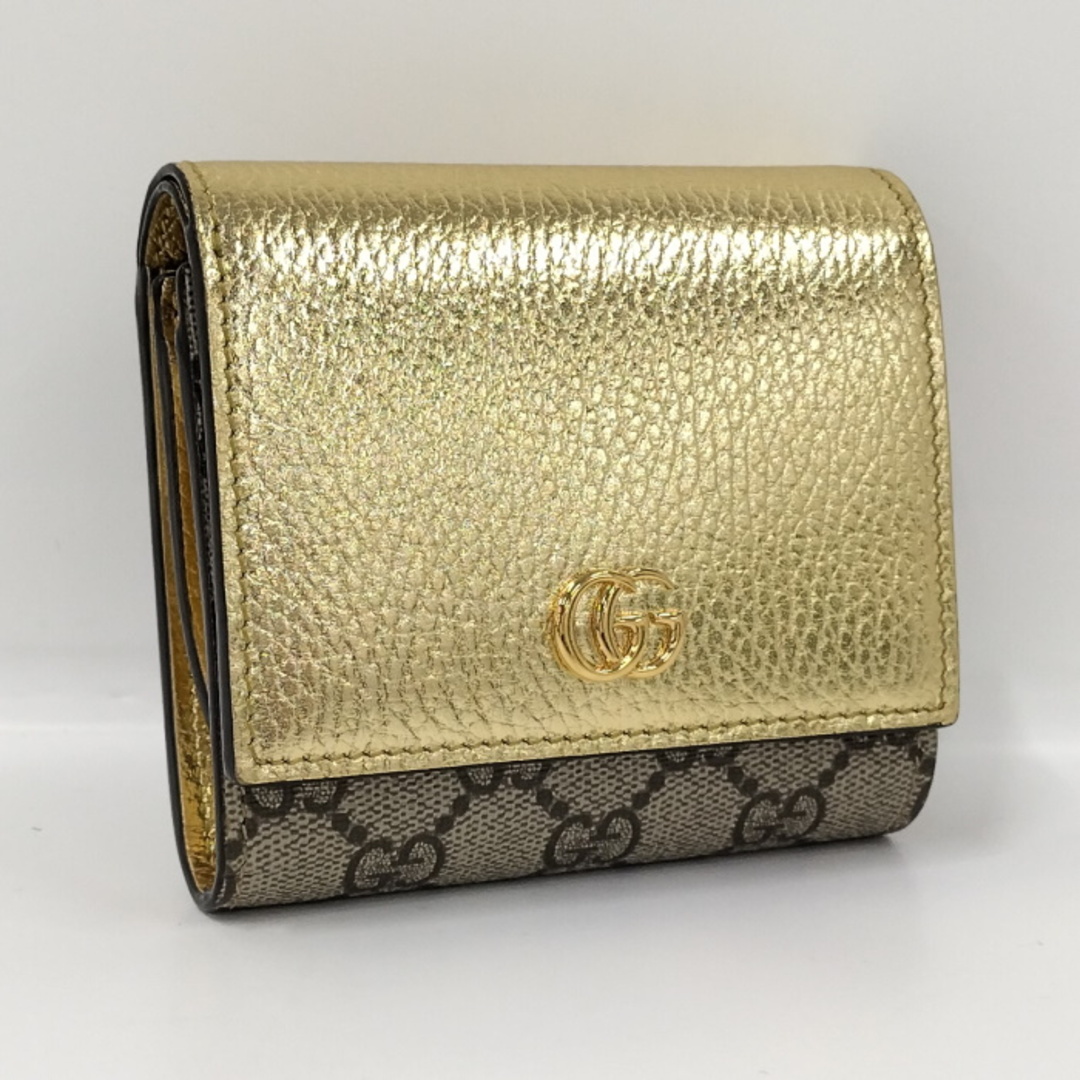 GUCCI - GUCCI ダブルG メタリックウォレット 二つ折り財布 日本 GUCCI - GUCCI ダブルG メタリックウォレット 二つ折り財布 日本