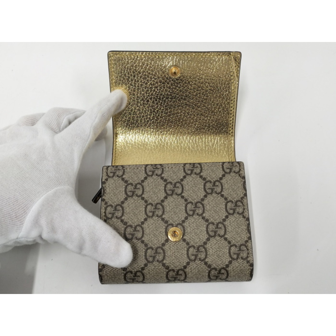 GUCCI - GUCCI ダブルG メタリックウォレット 二つ折り財布 日本 GUCCI - GUCCI ダブルG メタリックウォレット 二つ折り財布 日本