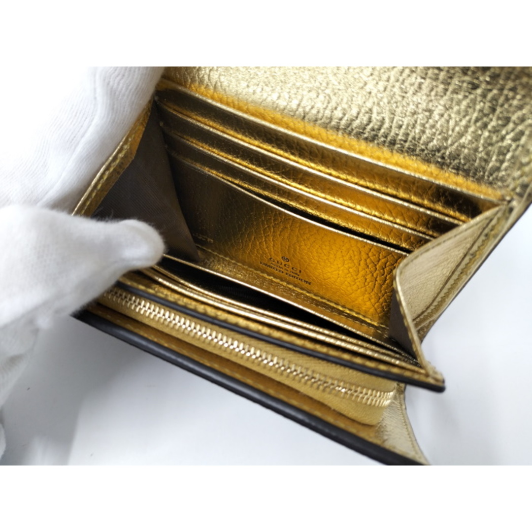 GUCCI - GUCCI ダブルG メタリックウォレット 二つ折り財布 日本 GUCCI - GUCCI ダブルG メタリックウォレット 二つ折り財布 日本