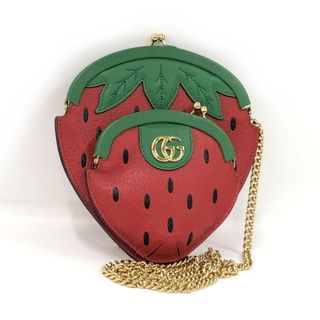 グッチ(Gucci)のGUCCI 2WAYショルダーバッグ レザー ストロベリー 719725(その他)