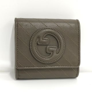 グッチ(Gucci)のGUCCI ブロンディ ミディアムウォレット コンパクト財布 レザー ブラウン(財布)