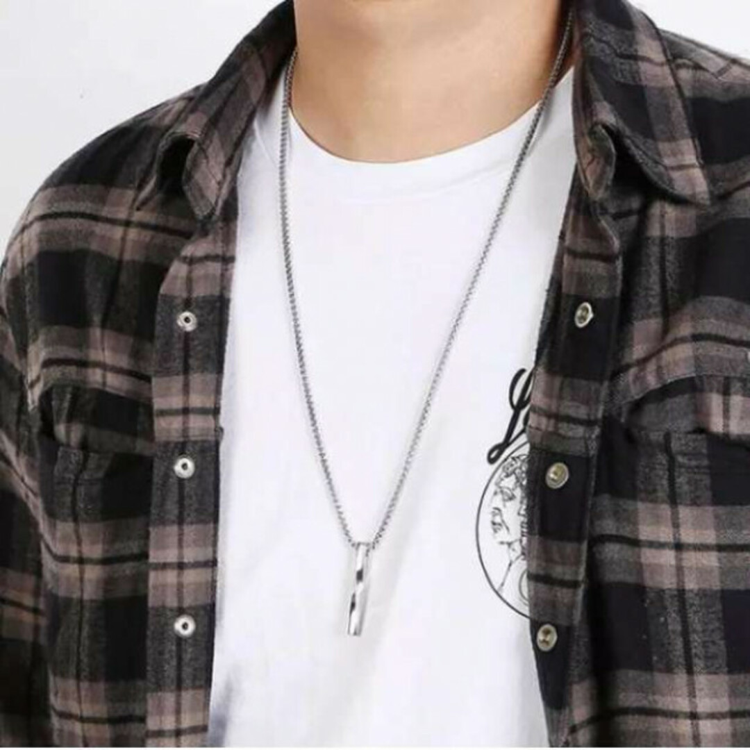 ツイスト ネックレス シルバー メンズ レディース シンプル 韓国 銀 メンズのアクセサリー(ネックレス)の商品写真