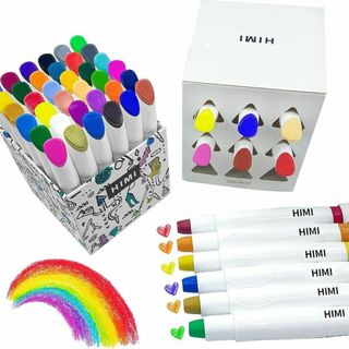 HIMI クレヨン パステル 絵の具 絵具 オイルパステル 子供向 24色セット(クレヨン/パステル)