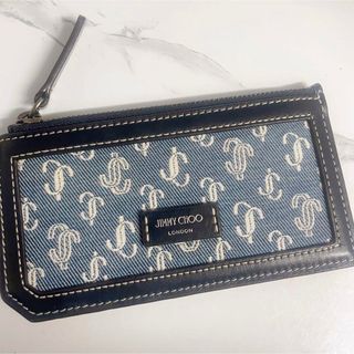 ジミーチュウ(JIMMY CHOO)のジミーチュー JIMMY CHOO Casey JCロゴ デニム カードケースち(コインケース)