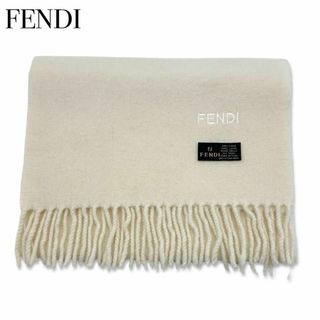 フェンディ(FENDI)のフェンディ ウール100% マフラー ストール レディース アイボリー(マフラー/ショール)